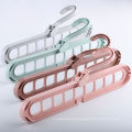 Indoor household  space saving clothes 9 hole multifunctional plastic hanger